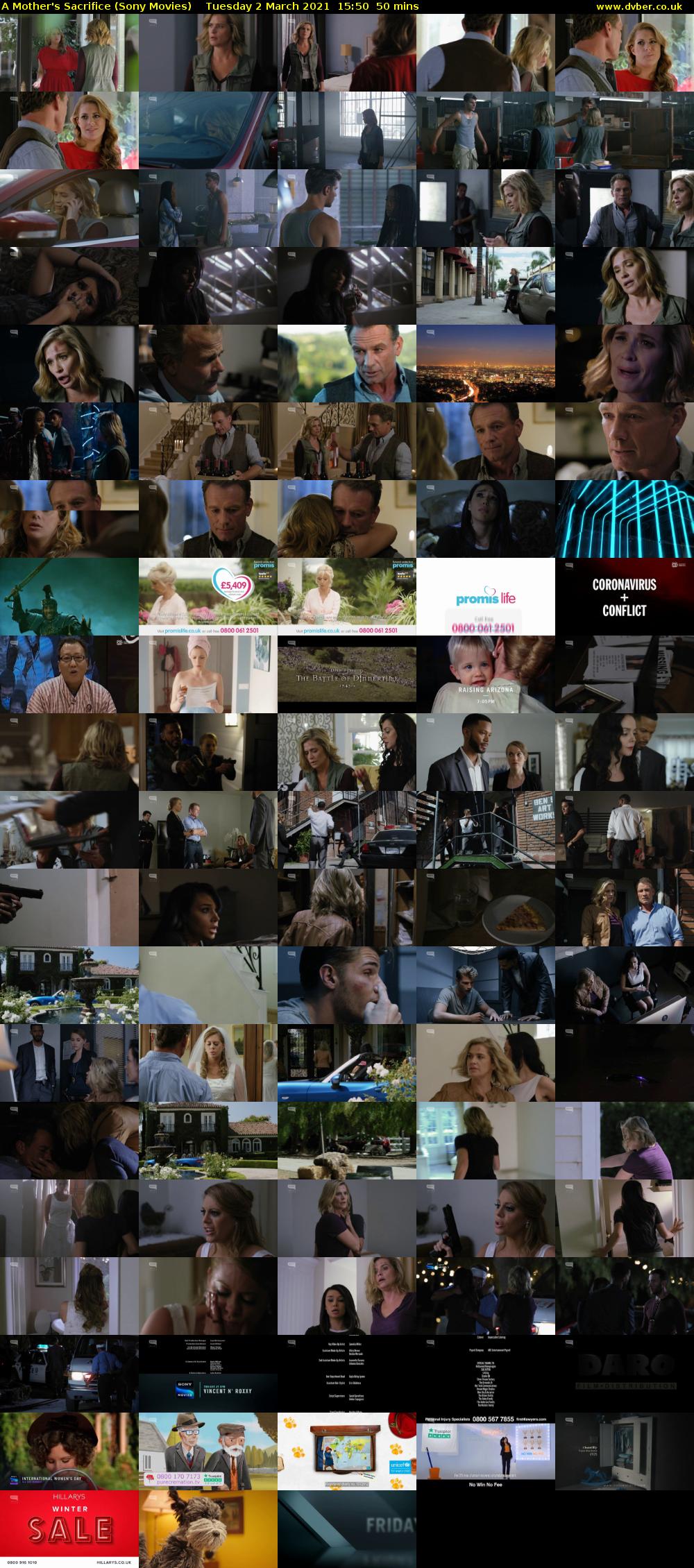 A Mother's Sacrifice (Sony Movies) Tuesday 2 March 2021 15:50 - 16:40