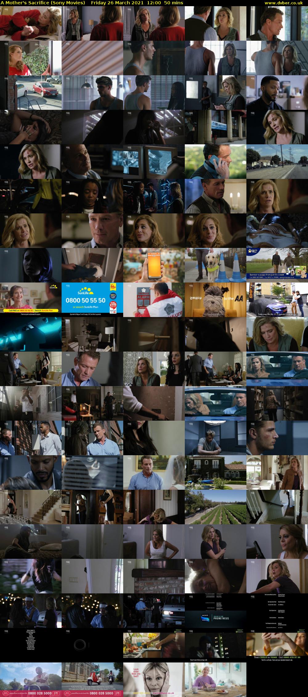 A Mother's Sacrifice (Sony Movies) Friday 26 March 2021 12:00 - 12:50