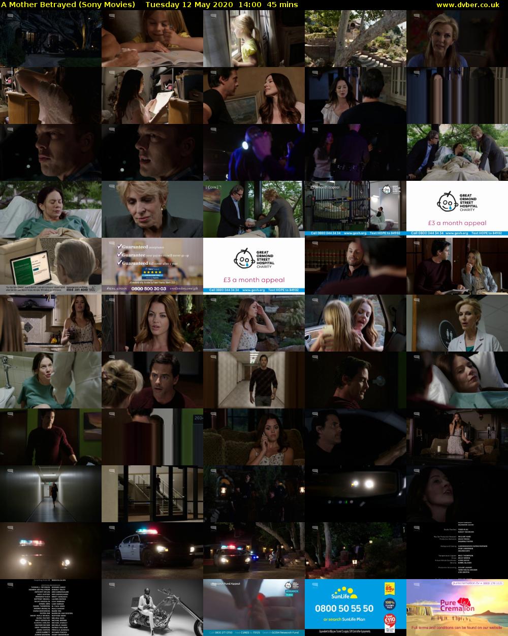 A Mother Betrayed (Sony Movies) Tuesday 12 May 2020 14:00 - 14:45