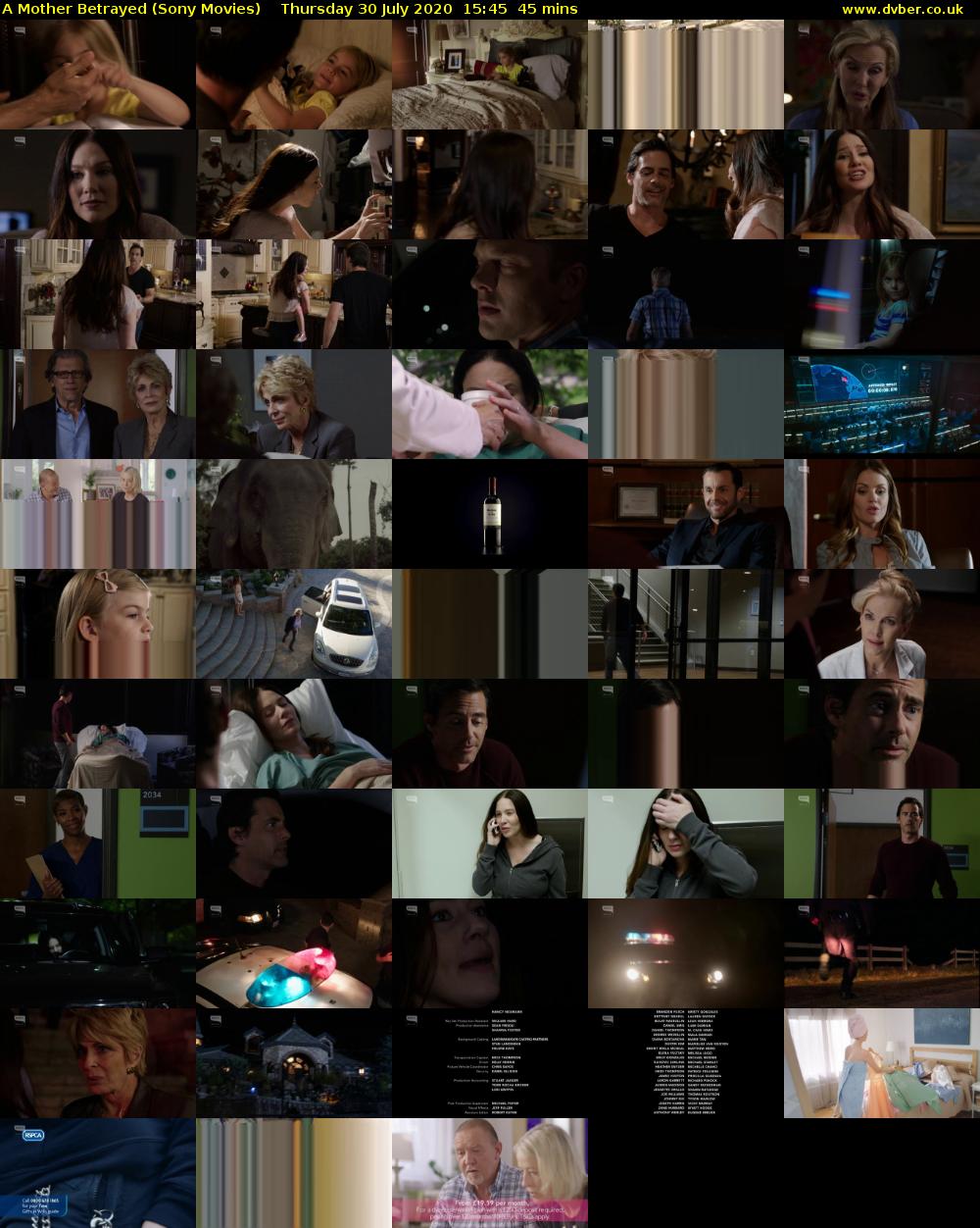 A Mother Betrayed (Sony Movies) Thursday 30 July 2020 15:45 - 16:30