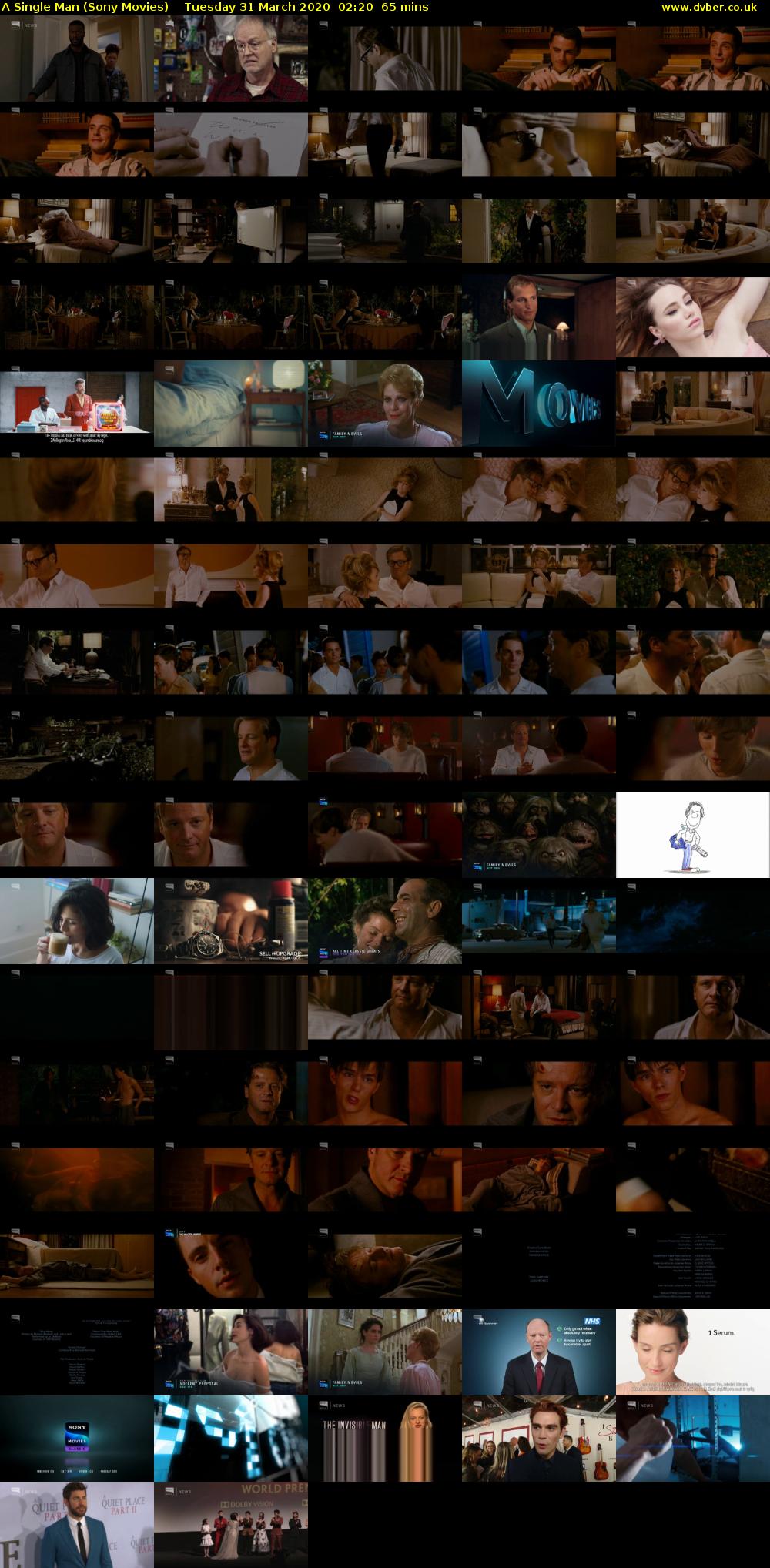 A Single Man (Sony Movies) Tuesday 31 March 2020 02:20 - 03:25