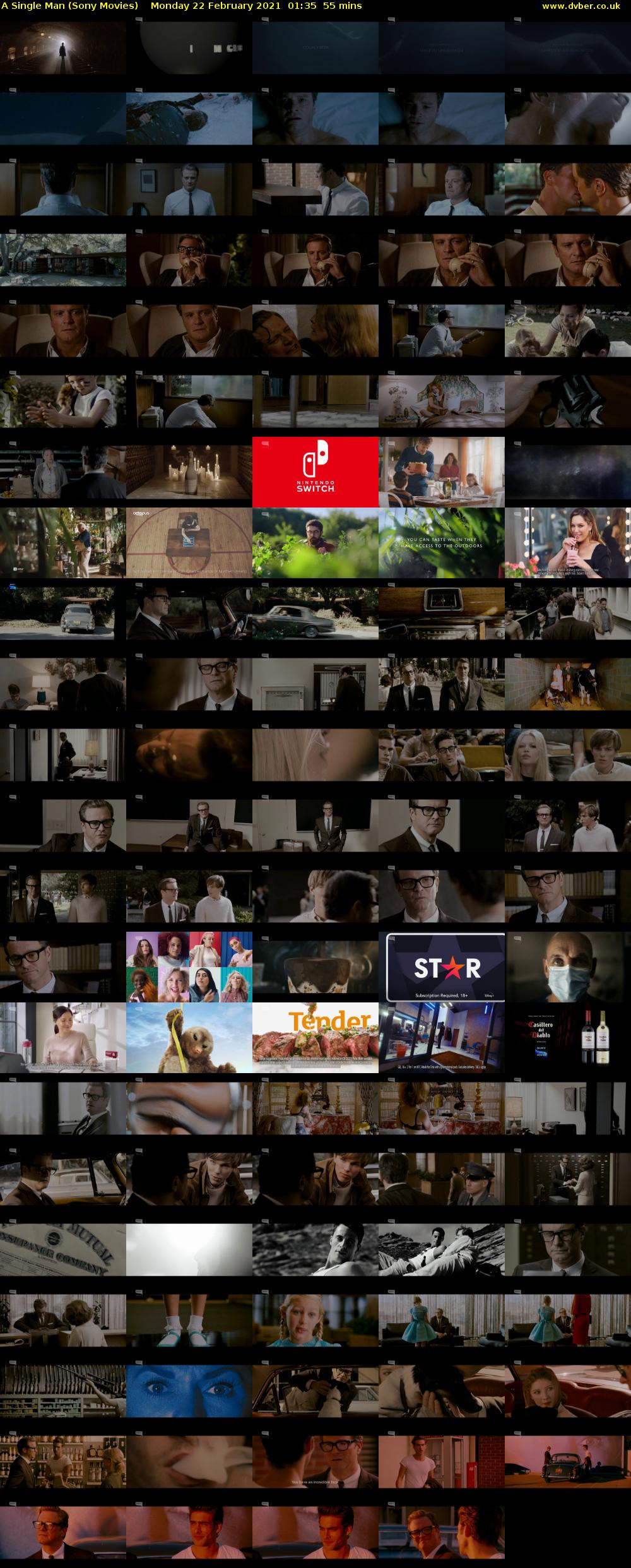A Single Man (Sony Movies) Monday 22 February 2021 01:35 - 02:30