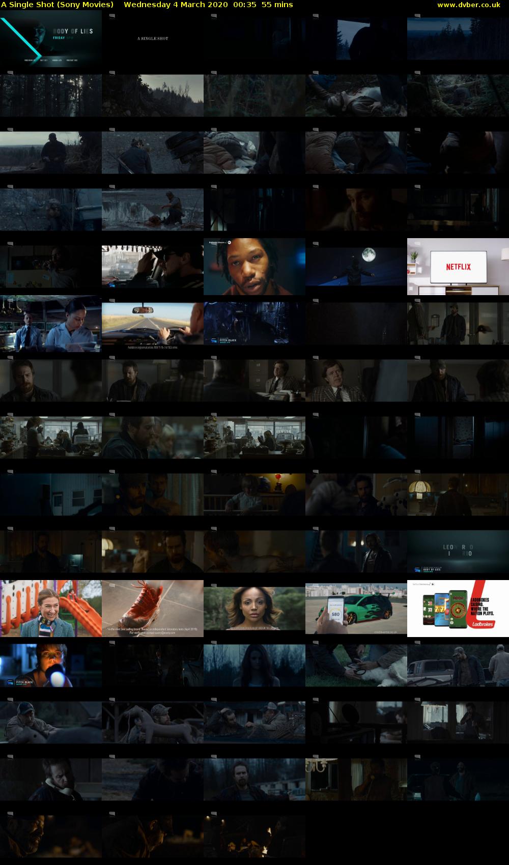 A Single Shot (Sony Movies) Wednesday 4 March 2020 00:35 - 01:30