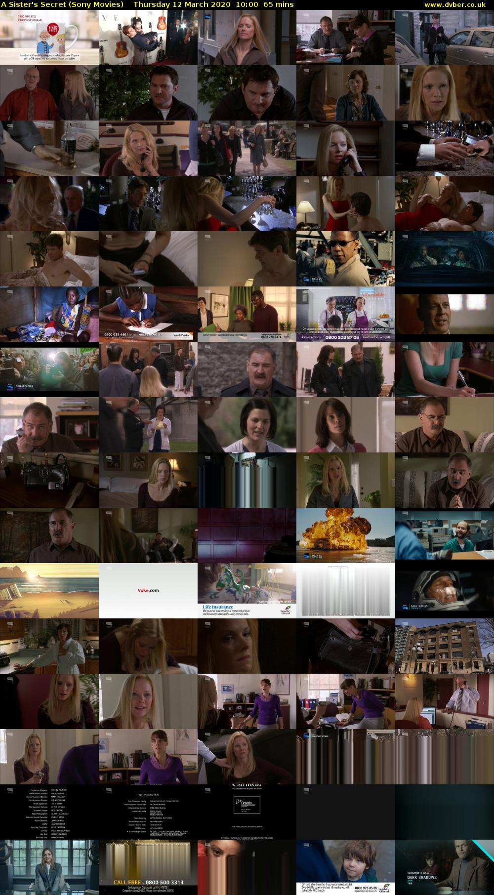 A Sister's Secret (Sony Movies) Thursday 12 March 2020 10:00 - 11:05