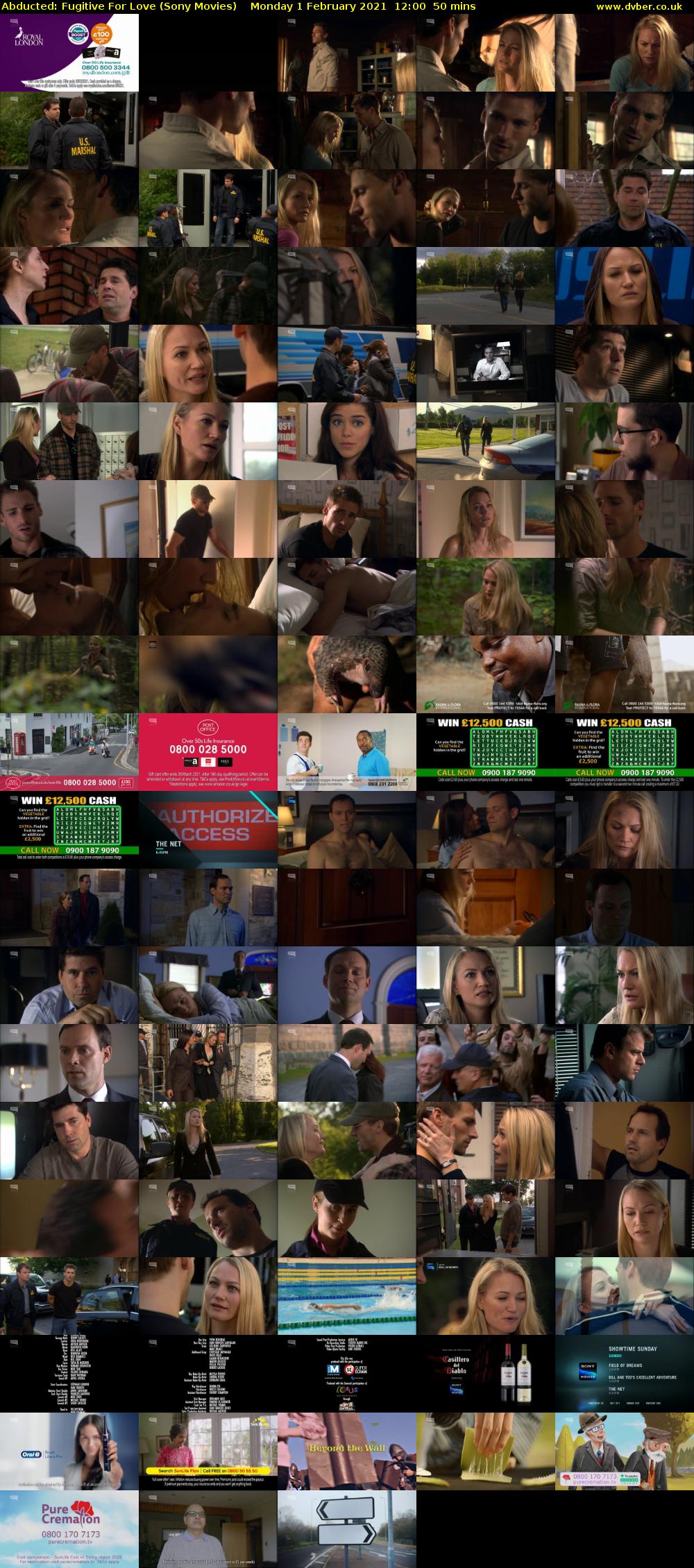 Abducted: Fugitive For Love (Sony Movies) Monday 1 February 2021 12:00 - 12:50