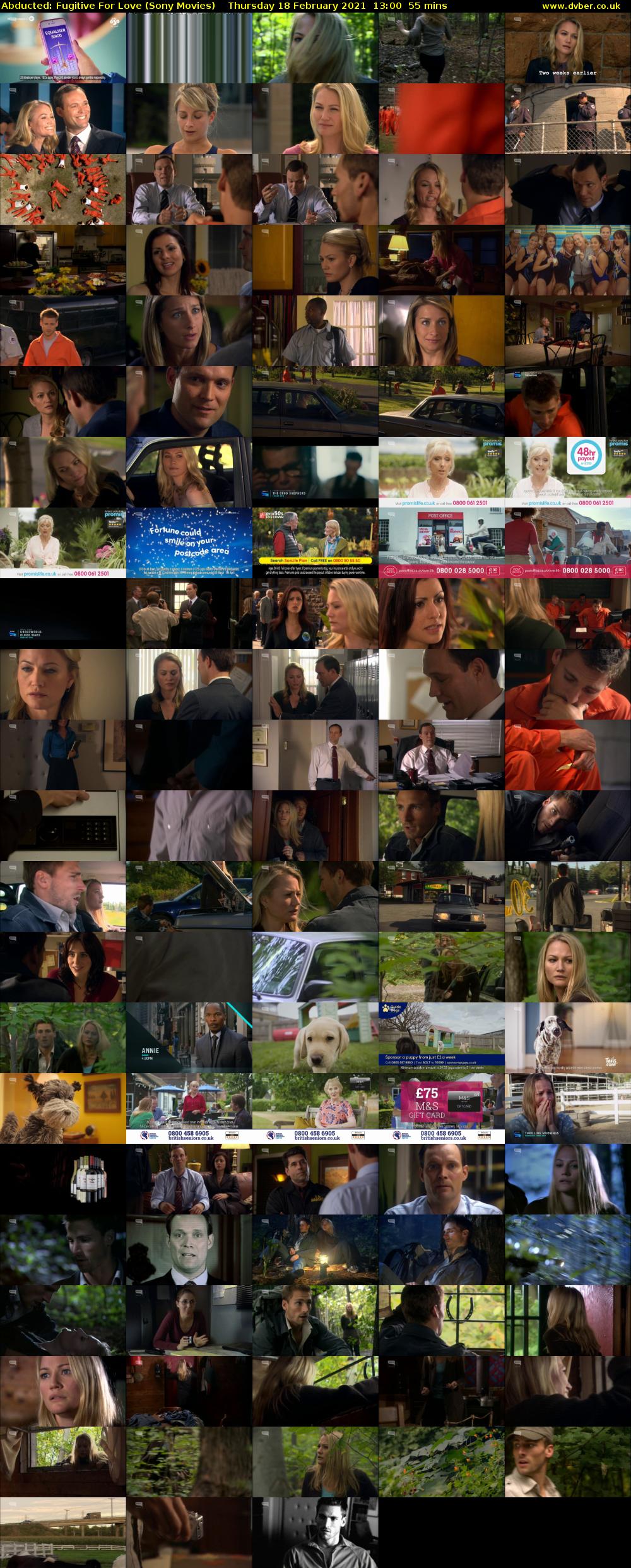 Abducted: Fugitive For Love (Sony Movies) Thursday 18 February 2021 13:00 - 13:55