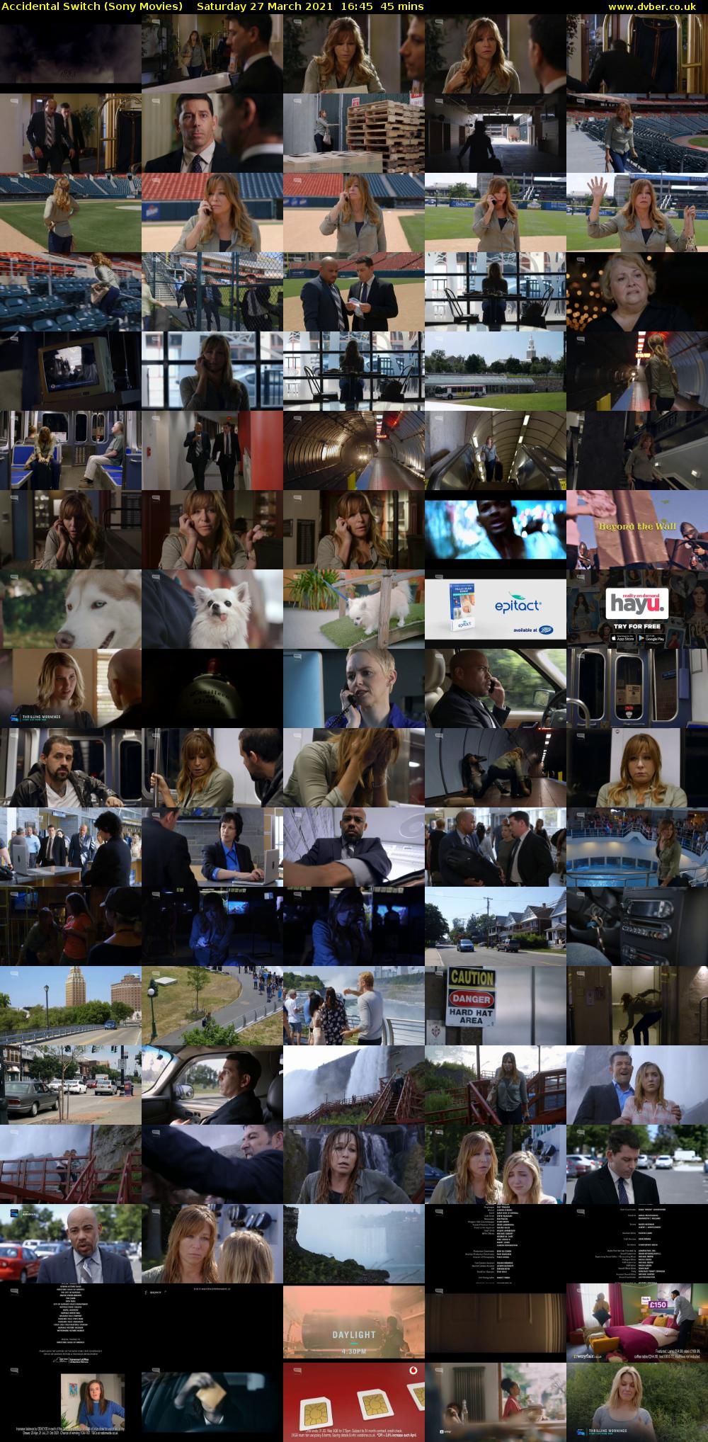 Accidental Switch (Sony Movies) Saturday 27 March 2021 16:45 - 17:30