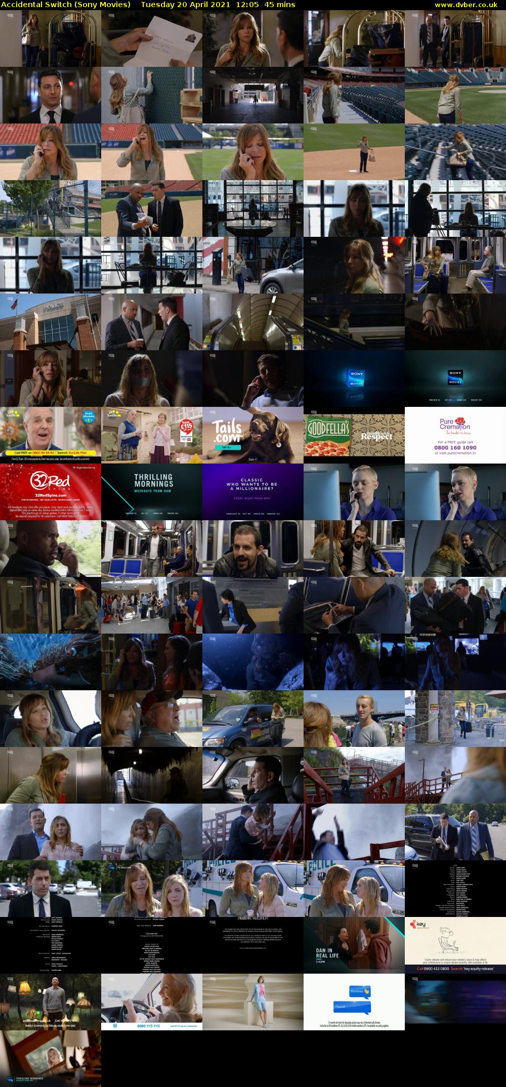 Accidental Switch (Sony Movies) Tuesday 20 April 2021 12:05 - 12:50