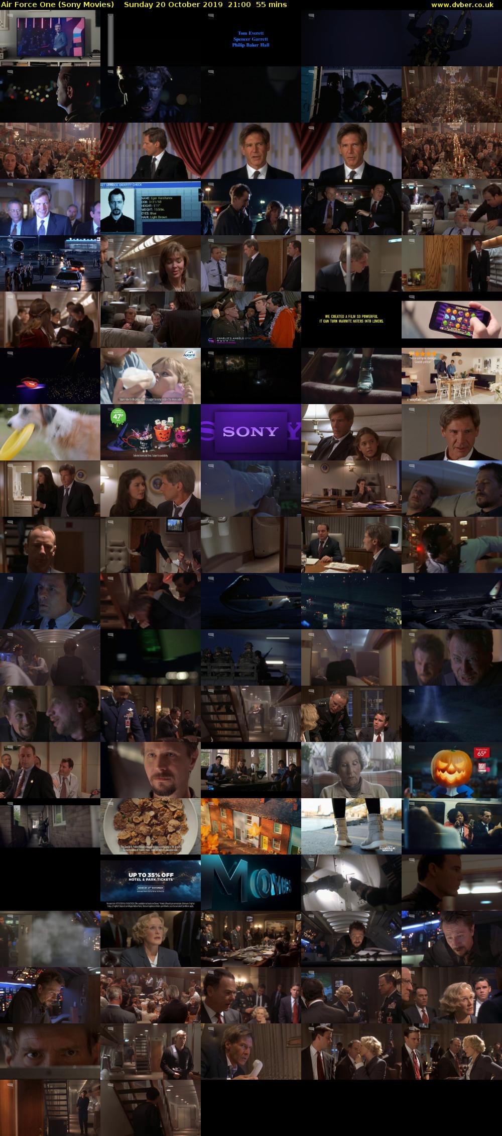 Air Force One (Sony Movies) Sunday 20 October 2019 21:00 - 21:55
