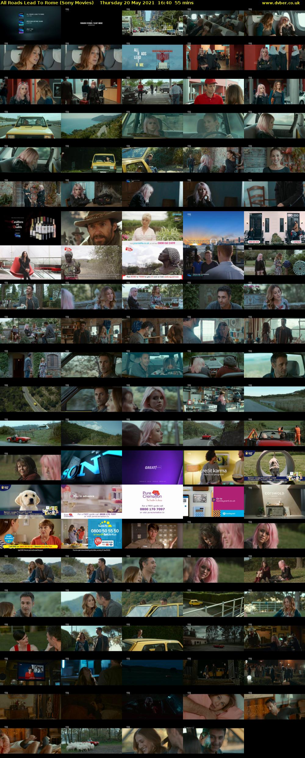 All Roads Lead To Rome (Sony Movies) Thursday 20 May 2021 16:40 - 17:35
