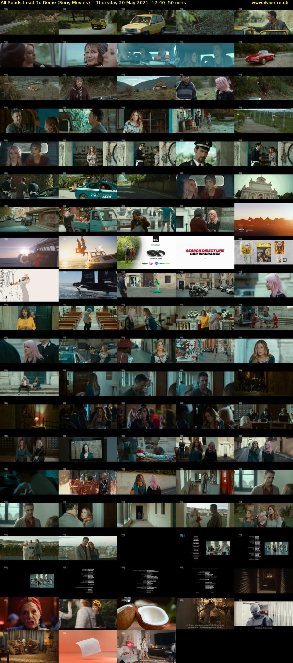 All Roads Lead To Rome (Sony Movies) Thursday 20 May 2021 17:40 - 18:30