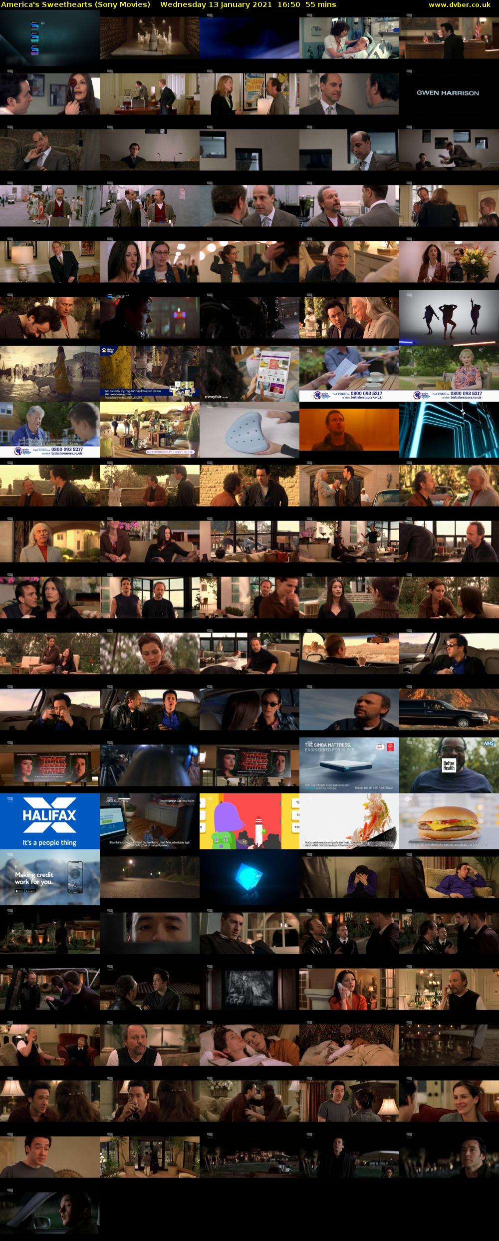 America's Sweethearts (Sony Movies) Wednesday 13 January 2021 16:50 - 17:45