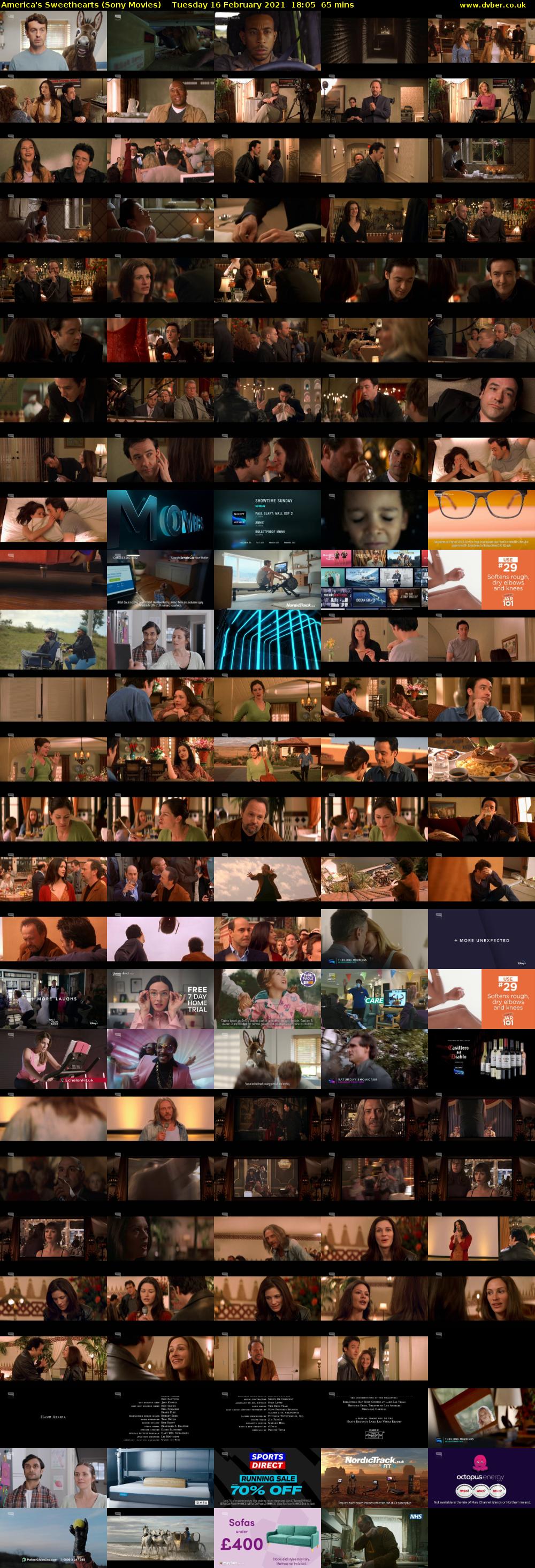 America's Sweethearts (Sony Movies) Tuesday 16 February 2021 18:05 - 19:10
