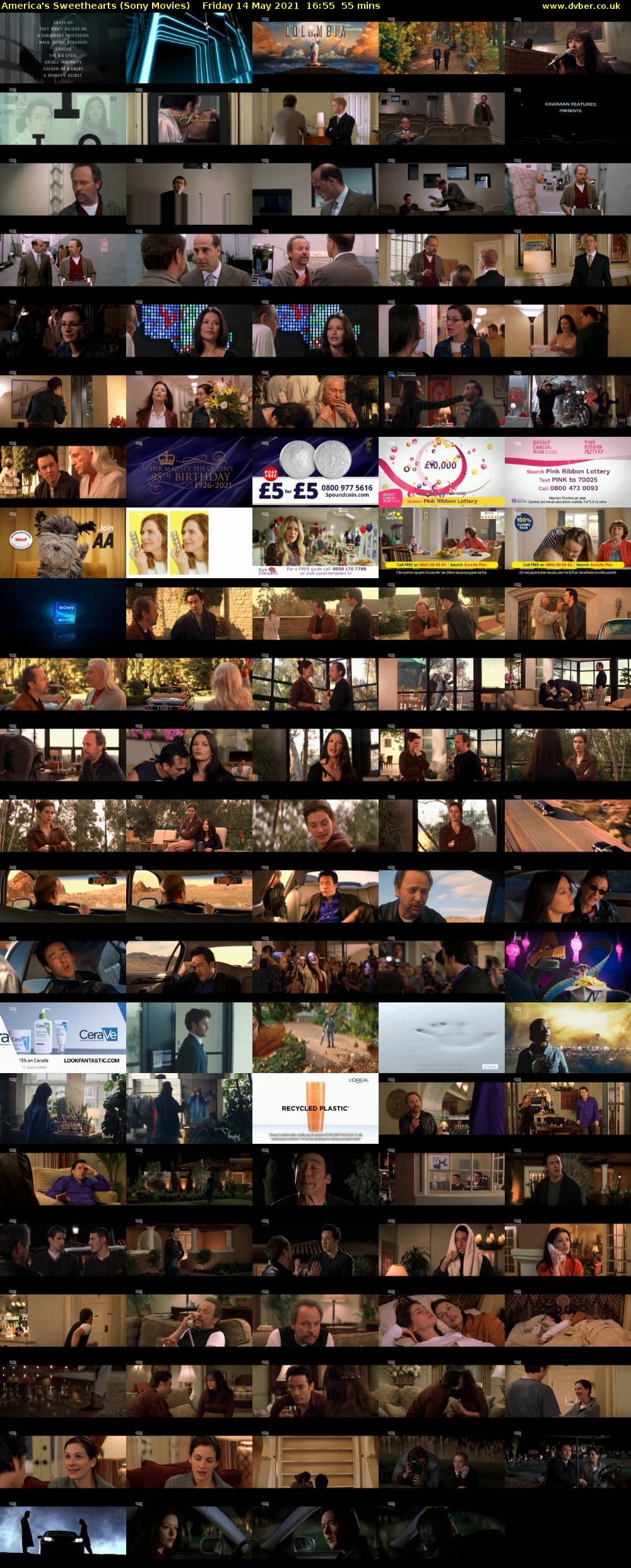 America's Sweethearts (Sony Movies) Friday 14 May 2021 16:55 - 17:50