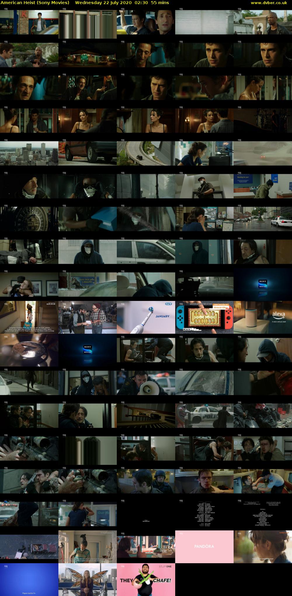 American Heist (Sony Movies) Wednesday 22 July 2020 02:30 - 03:25