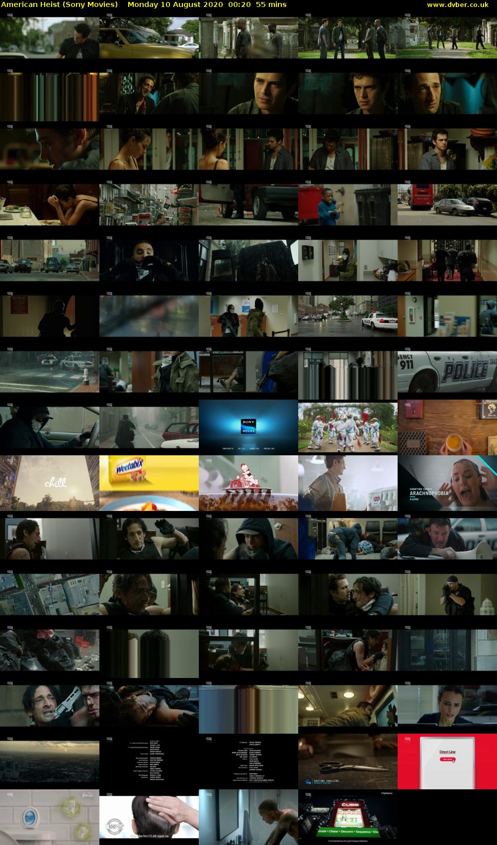 American Heist (Sony Movies) Monday 10 August 2020 00:20 - 01:15