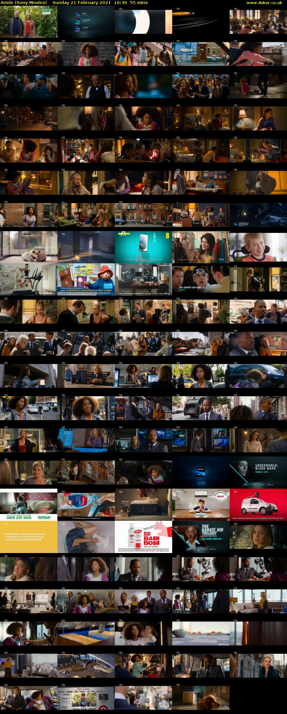 Annie (Sony Movies) Sunday 21 February 2021 16:30 - 17:25