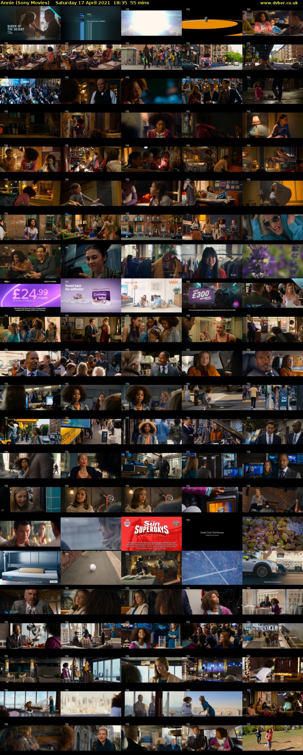 Annie (Sony Movies) Saturday 17 April 2021 18:35 - 19:30