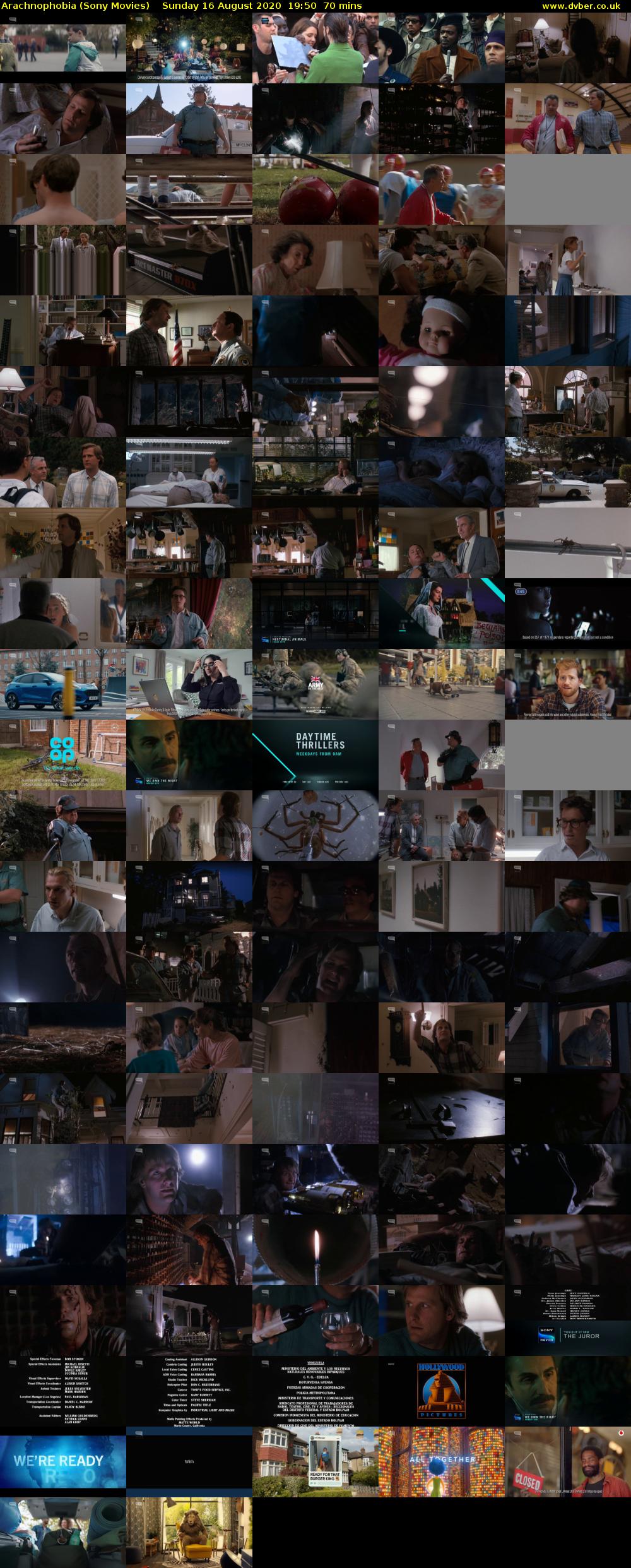 Arachnophobia (Sony Movies) Sunday 16 August 2020 19:50 - 21:00