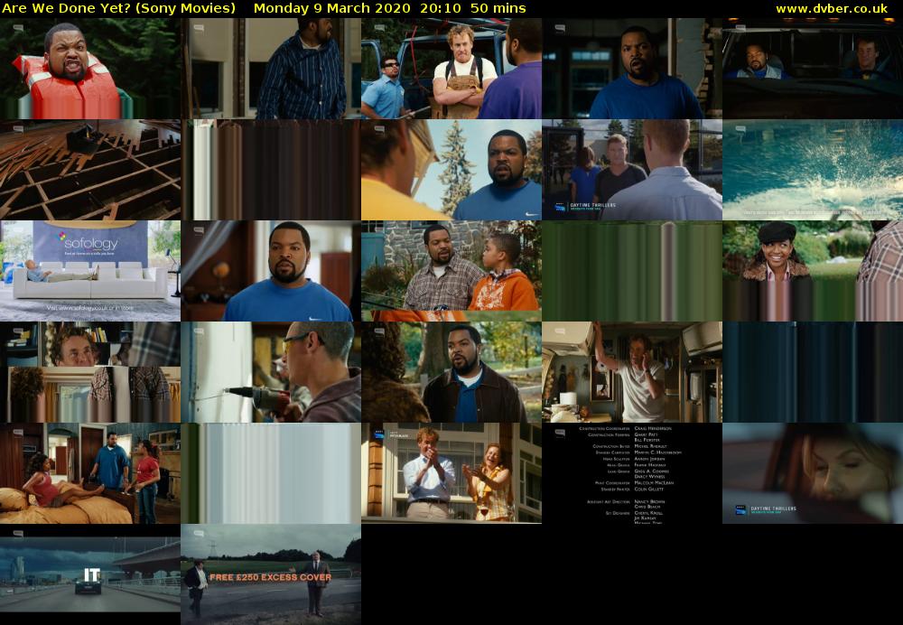 Are We Done Yet? (Sony Movies) Monday 9 March 2020 20:10 - 21:00