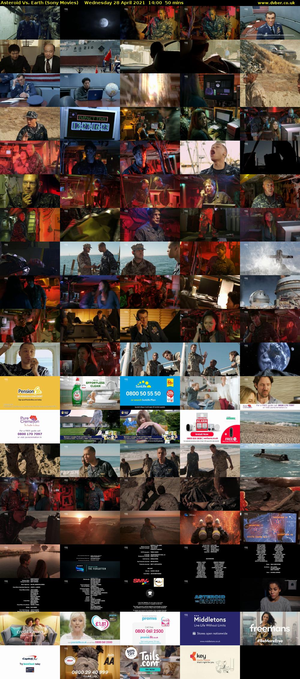 Asteroid Vs. Earth (Sony Movies) Wednesday 28 April 2021 14:00 - 14:50