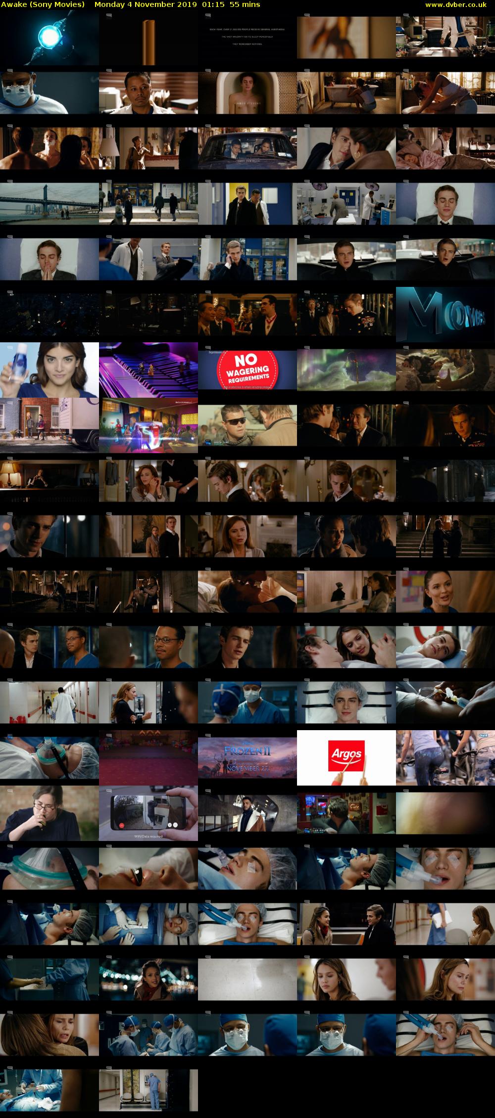 Awake (Sony Movies) Monday 4 November 2019 01:15 - 02:10