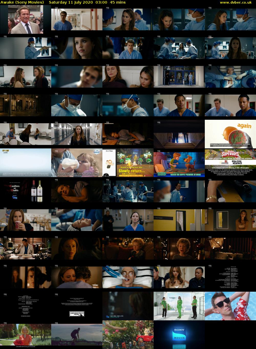 Awake (Sony Movies) Saturday 11 July 2020 03:00 - 03:45