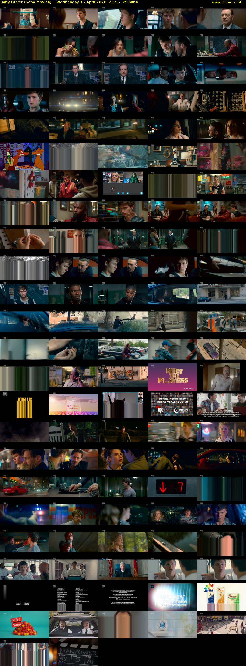 Baby Driver (Sony Movies) Wednesday 15 April 2020 23:55 - 01:10