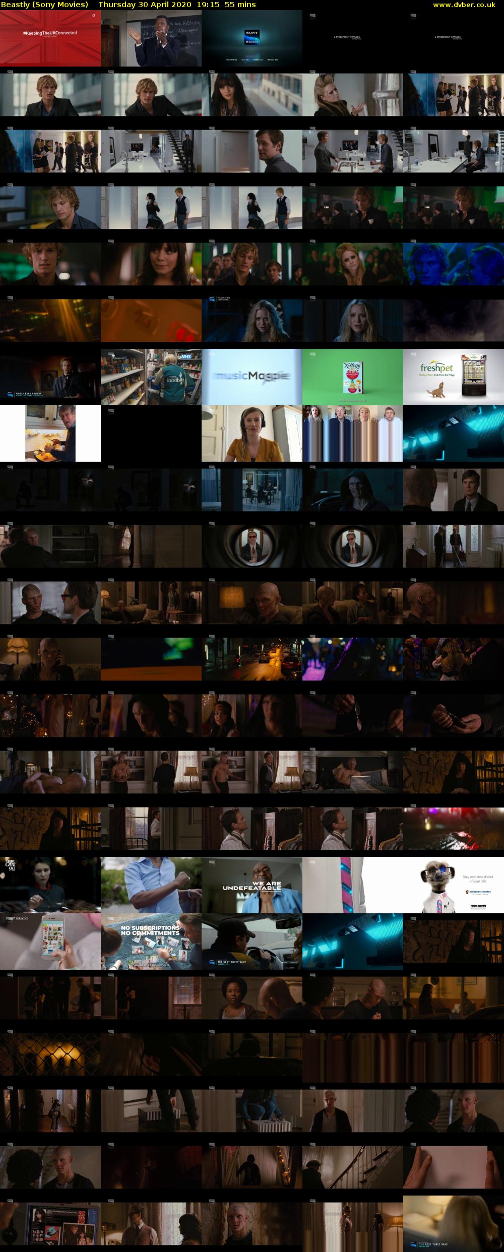 Beastly (Sony Movies) Thursday 30 April 2020 19:15 - 20:10