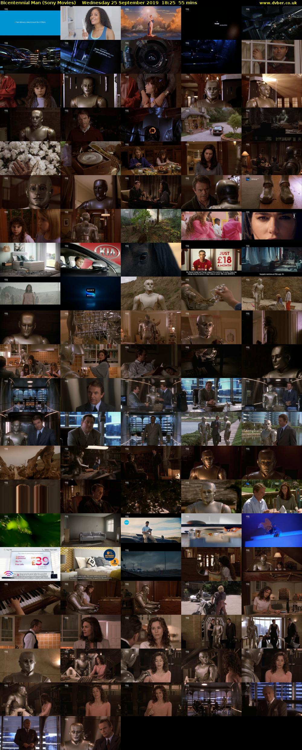 Bicentennial Man (Sony Movies) Wednesday 25 September 2019 18:25 - 19:20