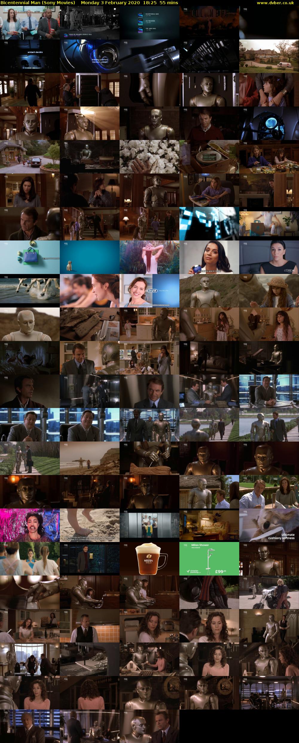 Bicentennial Man (Sony Movies) Monday 3 February 2020 18:25 - 19:20