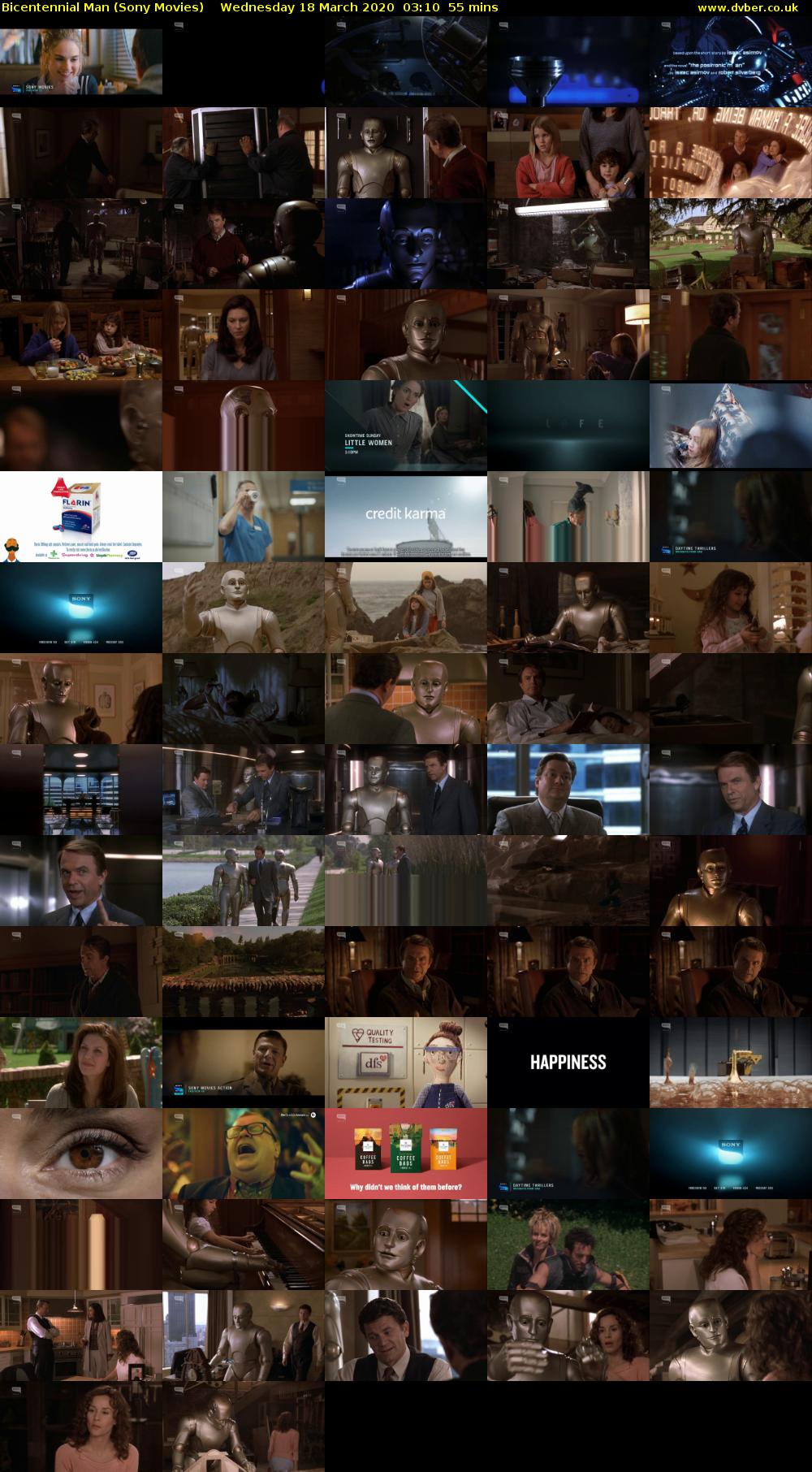 Bicentennial Man (Sony Movies) Wednesday 18 March 2020 03:10 - 04:05