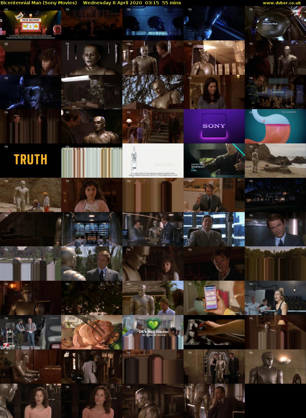 Bicentennial Man (Sony Movies) Wednesday 8 April 2020 03:15 - 04:10