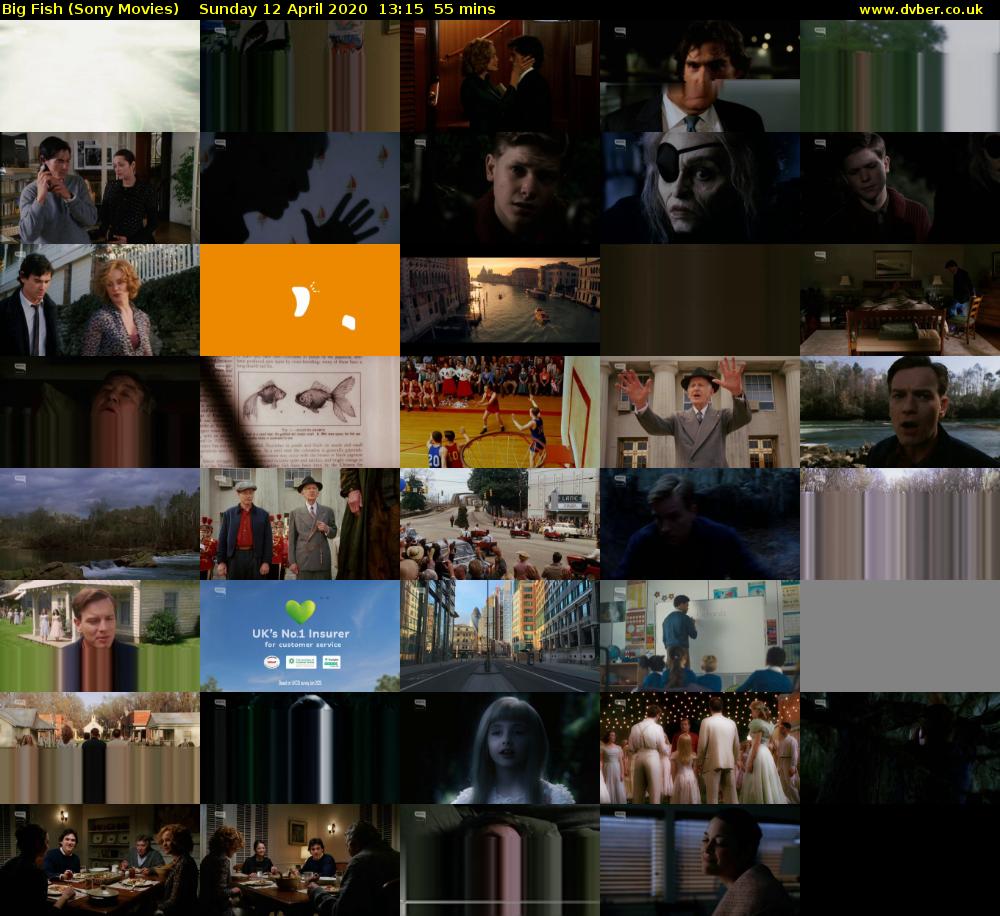 Big Fish (Sony Movies) Sunday 12 April 2020 13:15 - 14:10