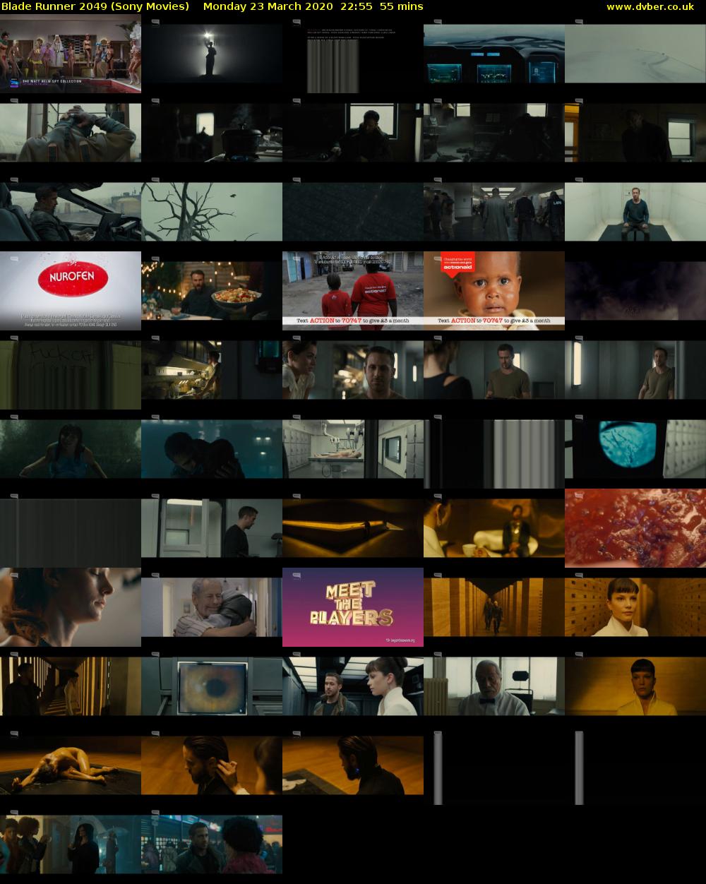 Blade Runner 2049 (Sony Movies) Monday 23 March 2020 22:55 - 23:50