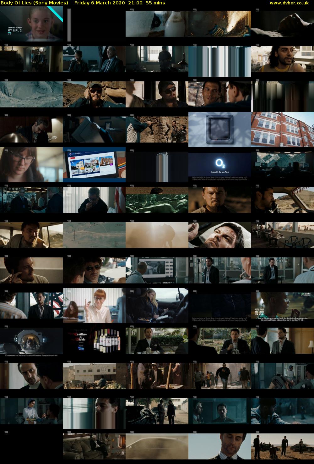 Body Of Lies (Sony Movies) Friday 6 March 2020 21:00 - 21:55