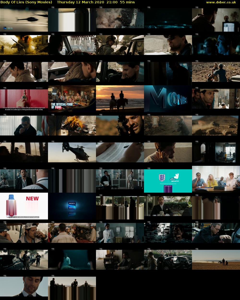 Body Of Lies (Sony Movies) Thursday 12 March 2020 21:00 - 21:55