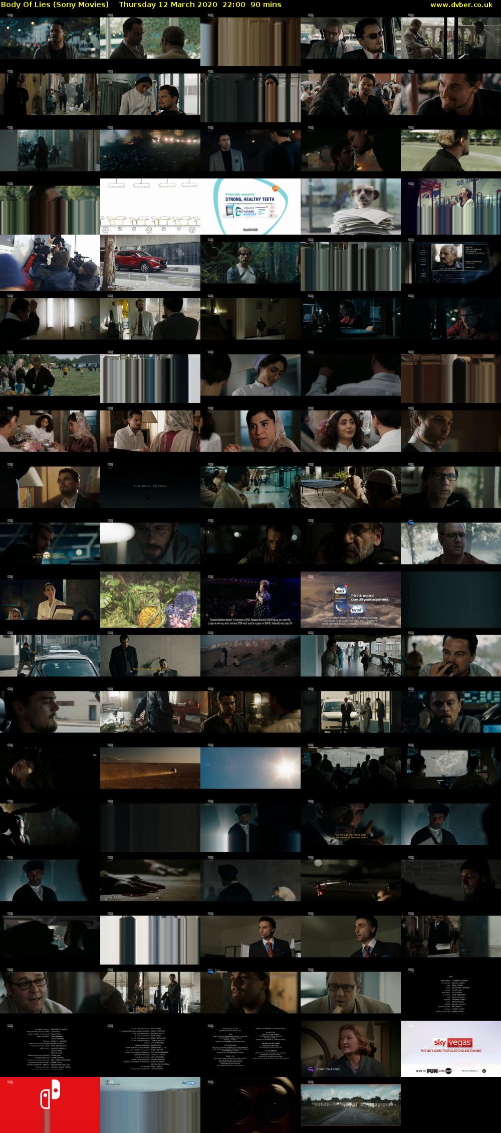 Body Of Lies (Sony Movies) Thursday 12 March 2020 22:00 - 23:30