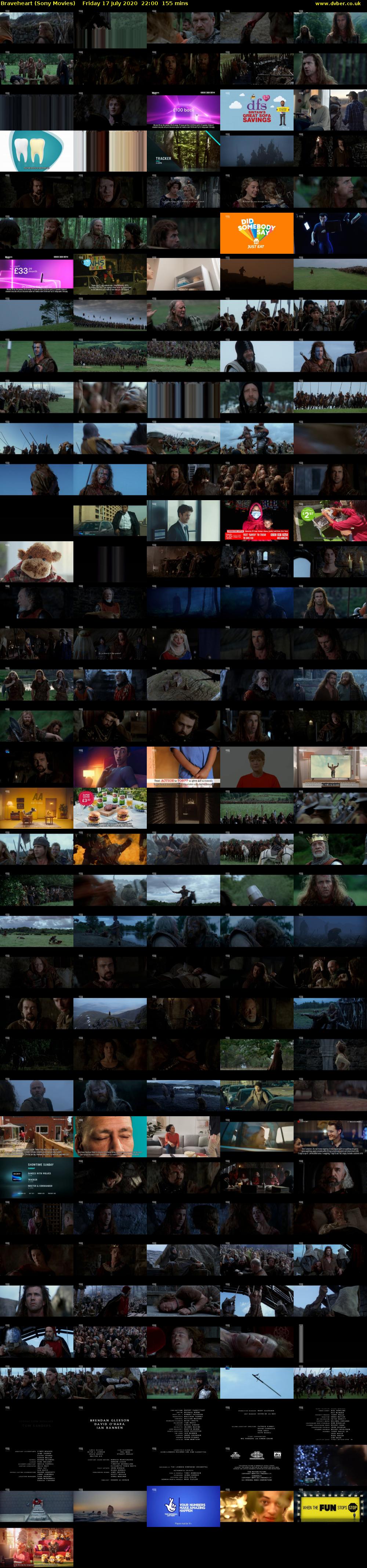 Braveheart (Sony Movies) Friday 17 July 2020 22:00 - 00:35