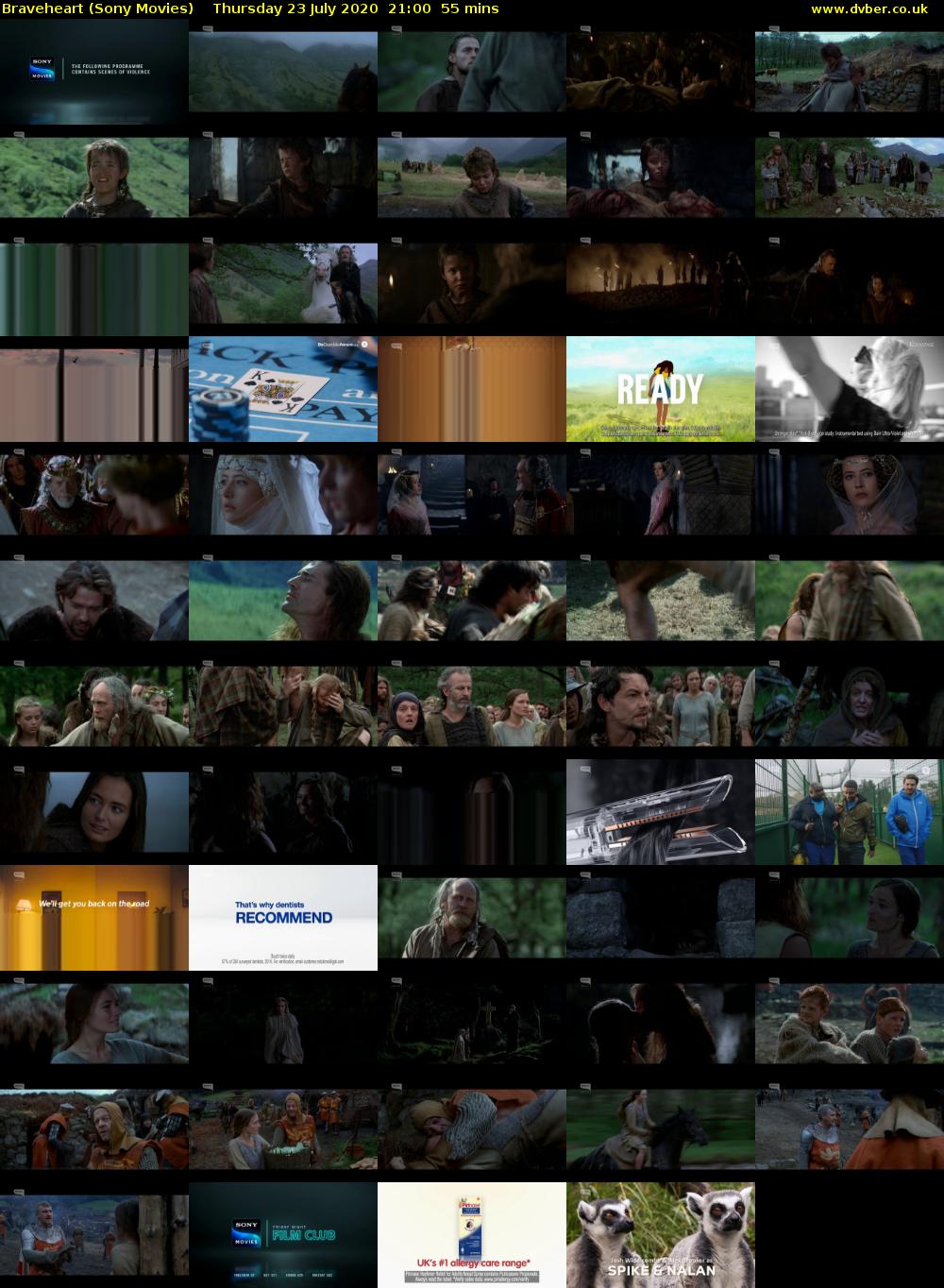Braveheart (Sony Movies) Thursday 23 July 2020 21:00 - 21:55