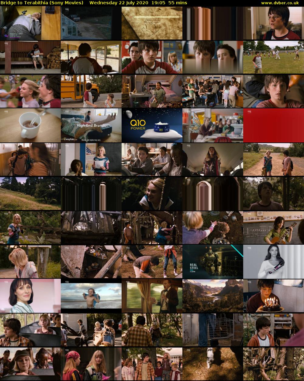 Bridge to Terabithia (Sony Movies) Wednesday 22 July 2020 19:05 - 20:00