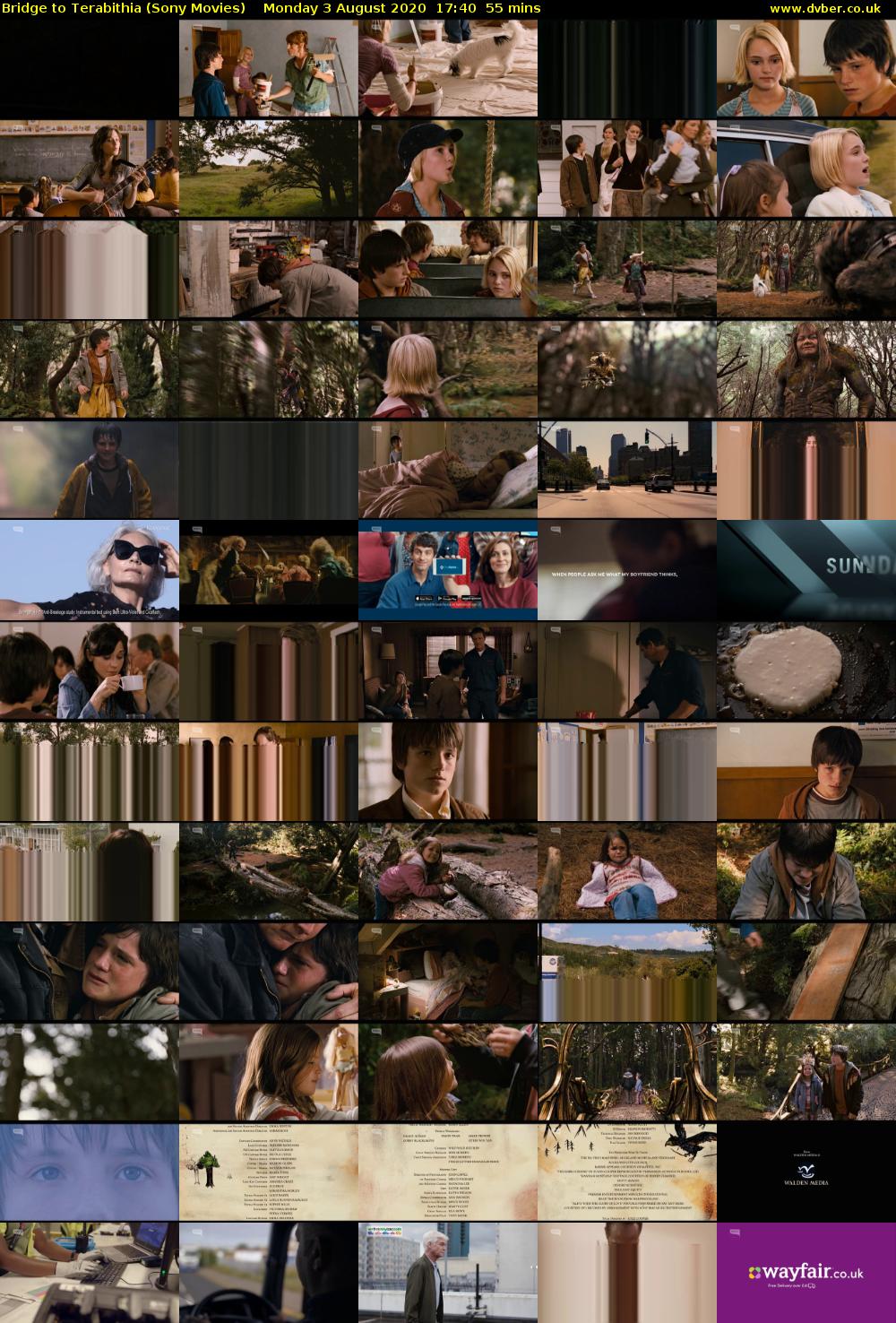 Bridge to Terabithia (Sony Movies) Monday 3 August 2020 17:40 - 18:35