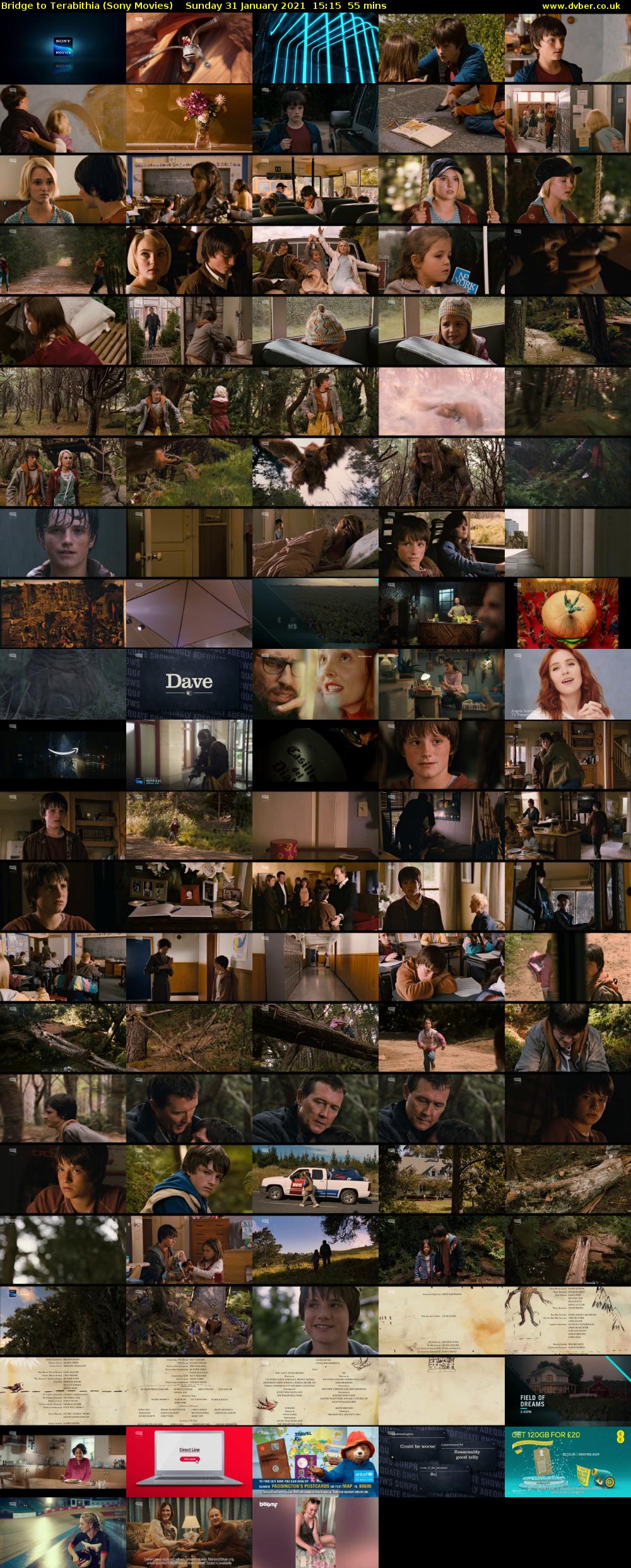 Bridge to Terabithia (Sony Movies) Sunday 31 January 2021 15:15 - 16:10
