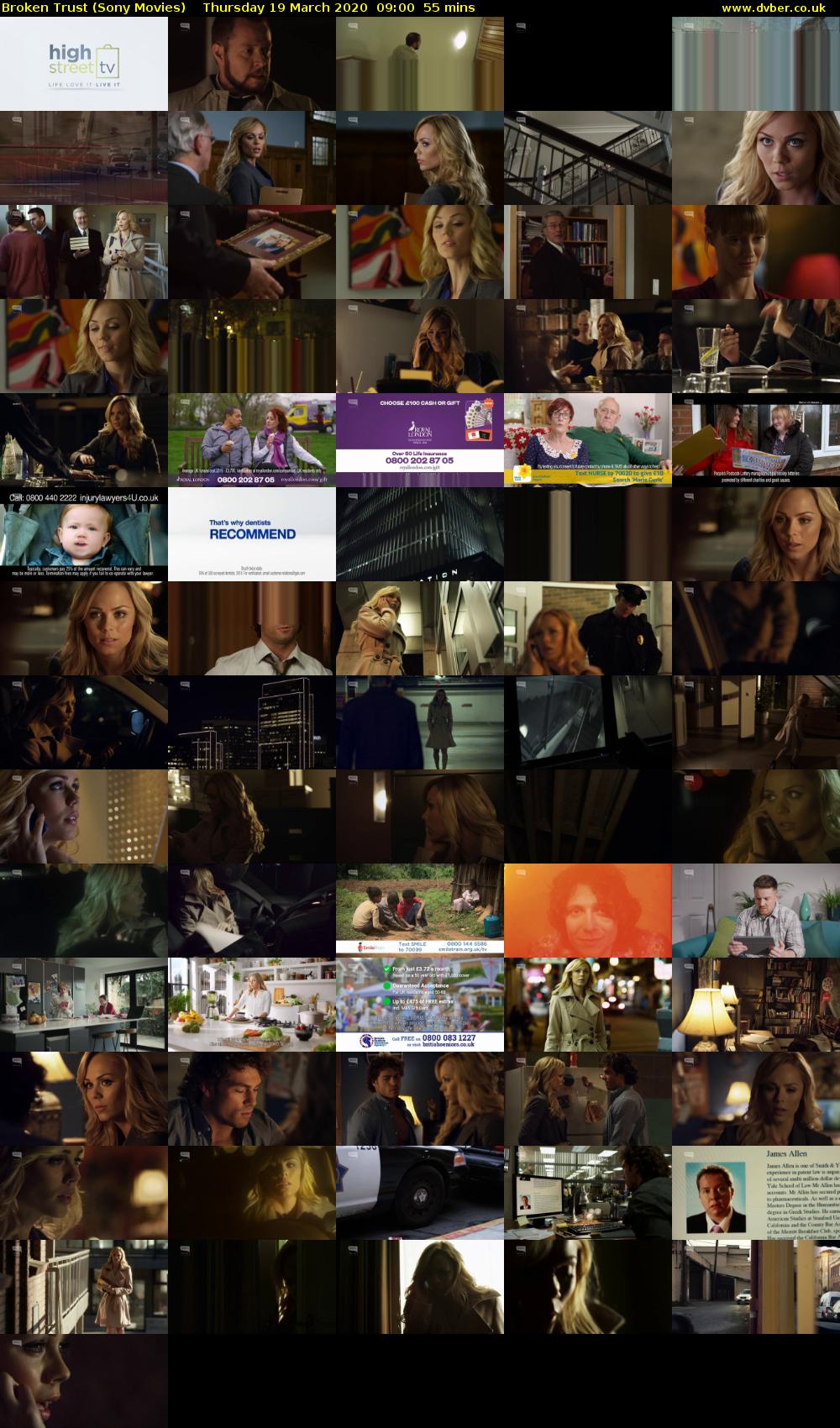 Broken Trust (Sony Movies) Thursday 19 March 2020 09:00 - 09:55