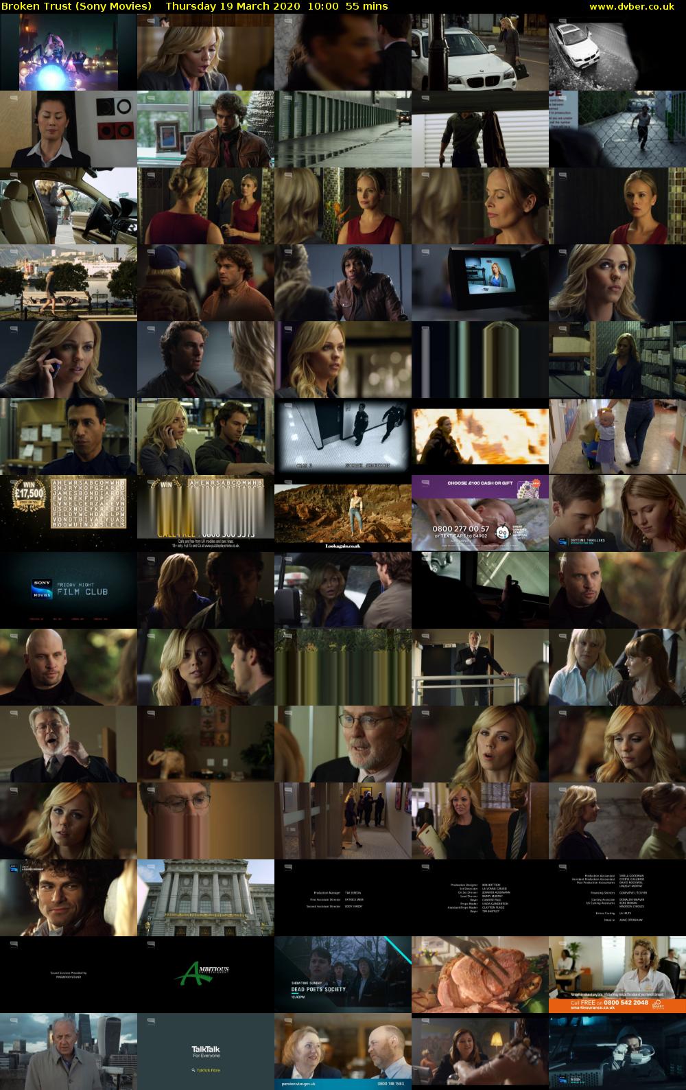 Broken Trust (Sony Movies) Thursday 19 March 2020 10:00 - 10:55