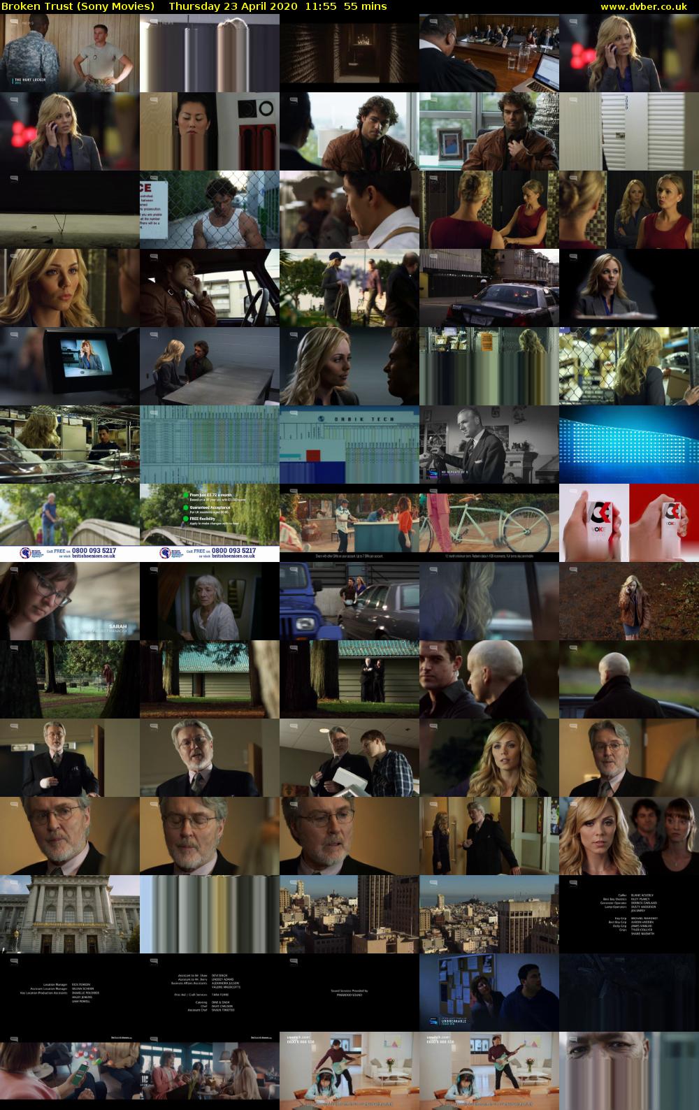 Broken Trust (Sony Movies) Thursday 23 April 2020 11:55 - 12:50