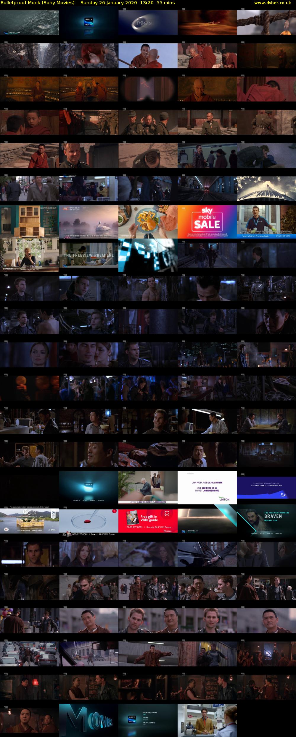 Bulletproof Monk (Sony Movies) Sunday 26 January 2020 13:20 - 14:15