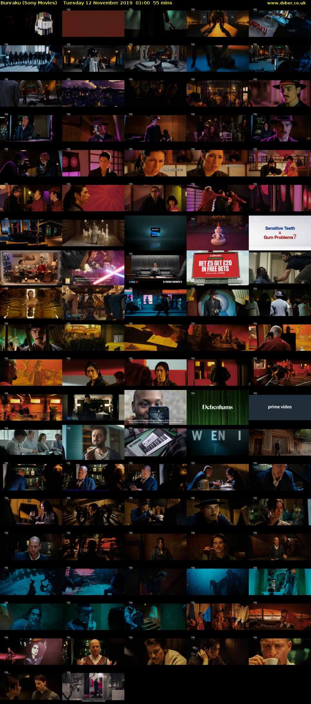 Bunraku (Sony Movies) Tuesday 12 November 2019 01:00 - 01:55