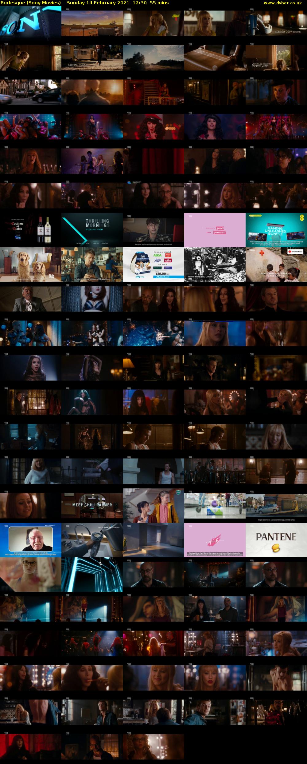 Burlesque (Sony Movies) Sunday 14 February 2021 12:30 - 13:25
