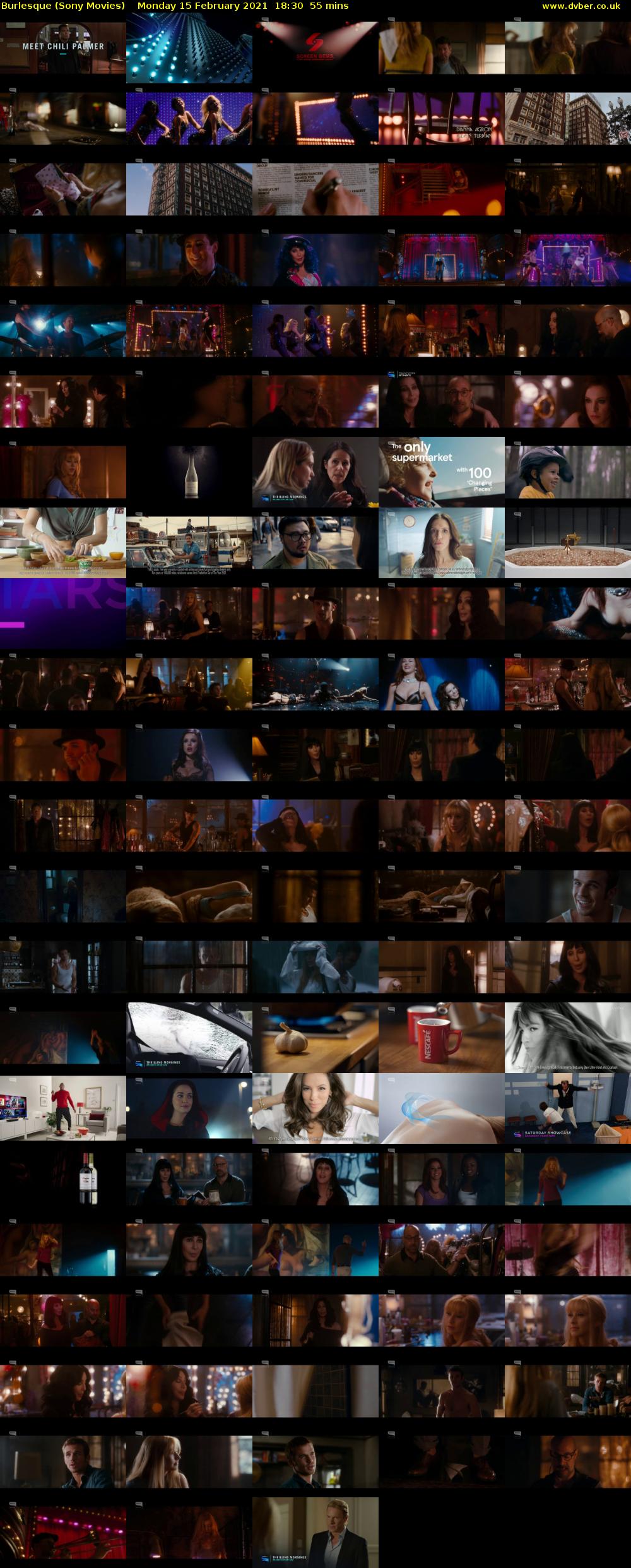 Burlesque (Sony Movies) Monday 15 February 2021 18:30 - 19:25